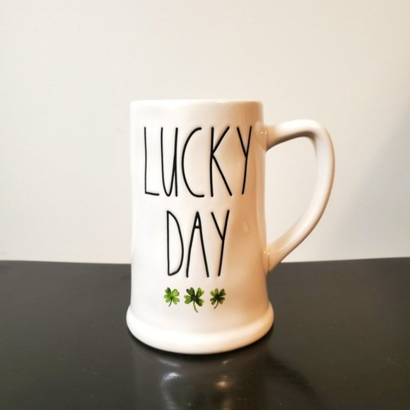 RAE  DUNN - Lucky Day Beer Stein / Coffee Mug - Picture 3 of 5